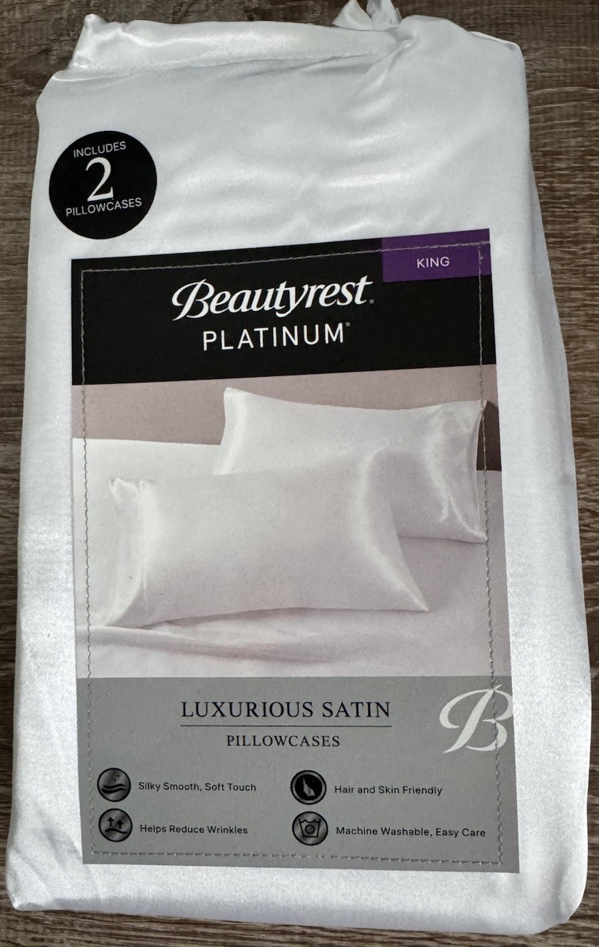 (2 Pack) Beautyrest King Luxurious Satin Silk Pillowcase Soft Bedding Pillow gallery