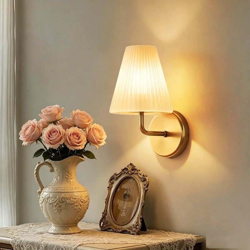 High Quality Wall Light LED Wall Lamp Modern Fabric Metal Wall Sconce for Stairs gallery