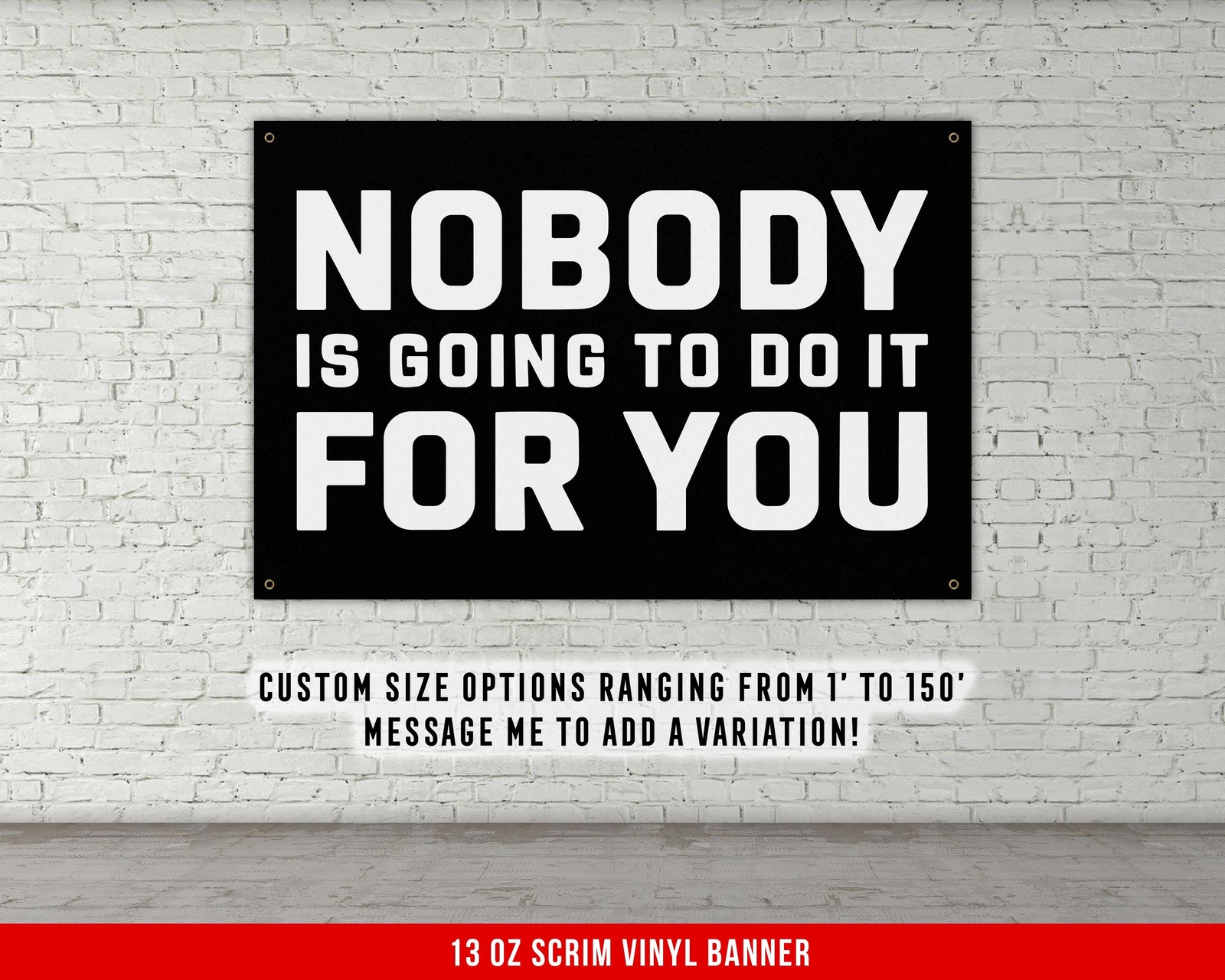 Motivational Quote Vinyl Banner - Fitness Gym Wall Art gallery