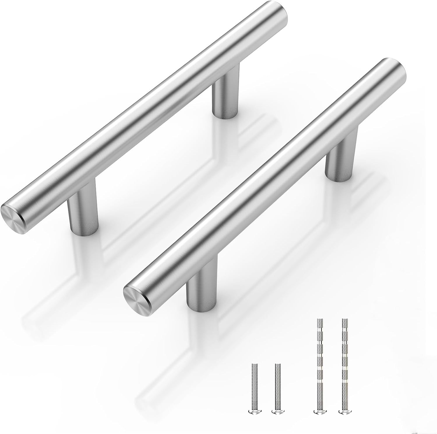 NISUOIEN 30 Pack - 3 Inch Cabinet Handles Pulls for Kitchen Stainless Steel Brus gallery
