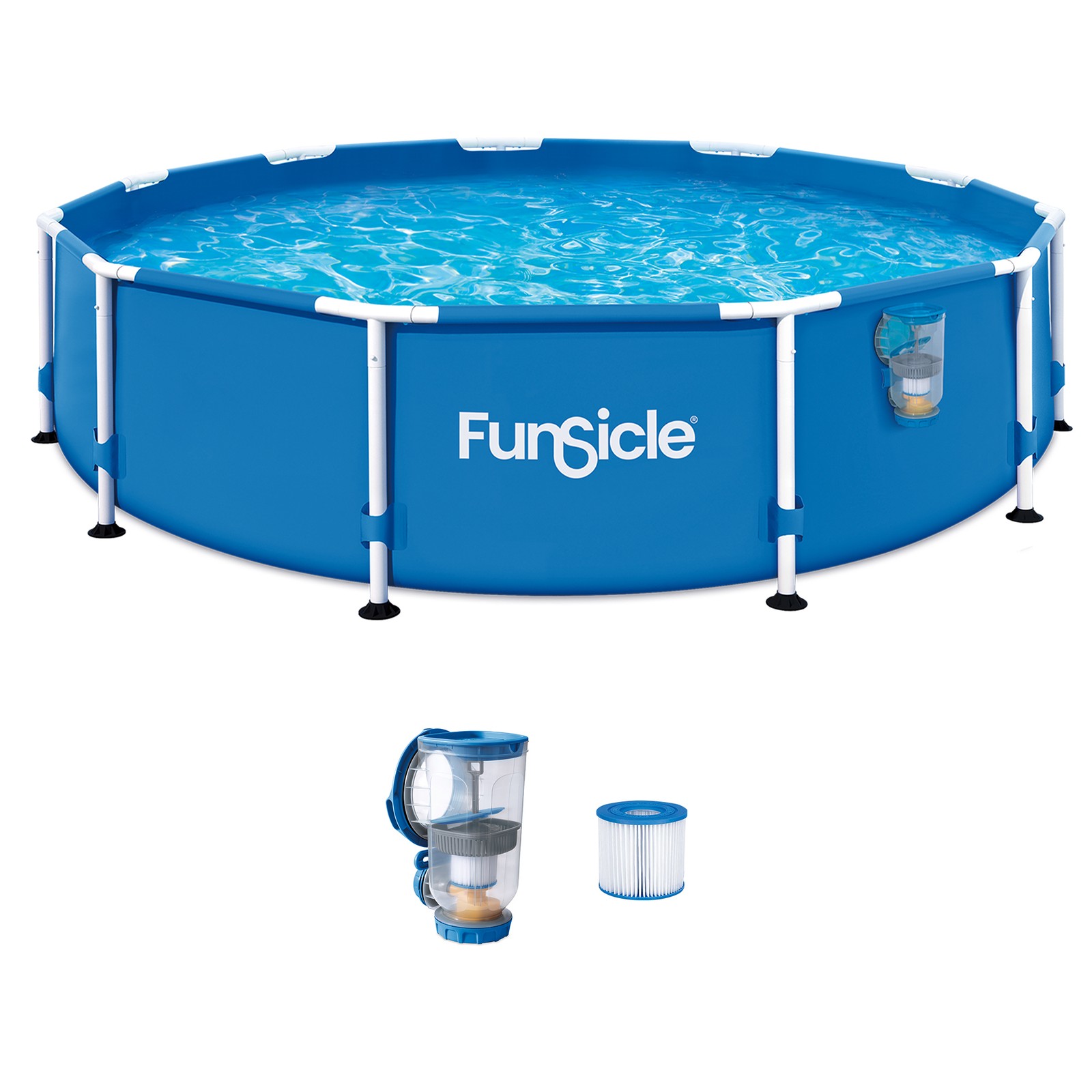 Funsicle 12' x 30" Outdoor Activity Round Frame Above Ground Swimming Pool Set gallery
