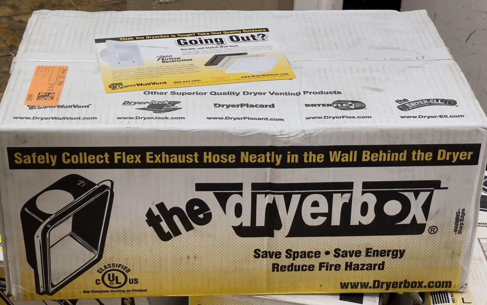 Dryerbox DB350 Recessed Upward Vent Box 2”x4” Wall gallery