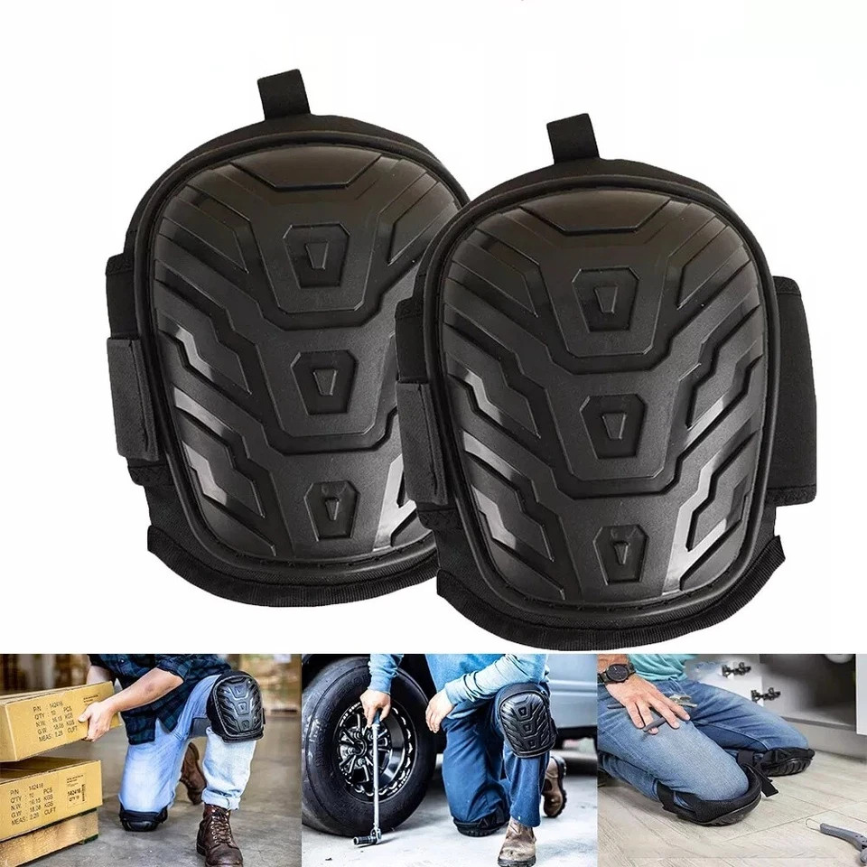 2Pcs Professional Gel Knee Pads Heavy Duty for Construction w/ Anti-slip Straps gallery