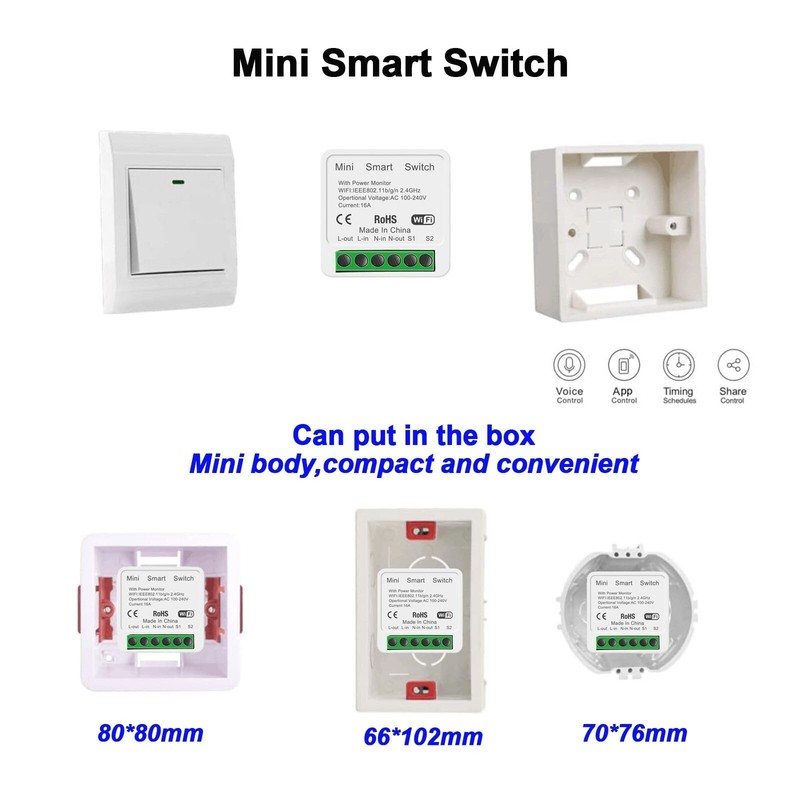 WiFi Smart Switch Light Switch, Compatible with Alexa/Google Home, APP Remote... gallery