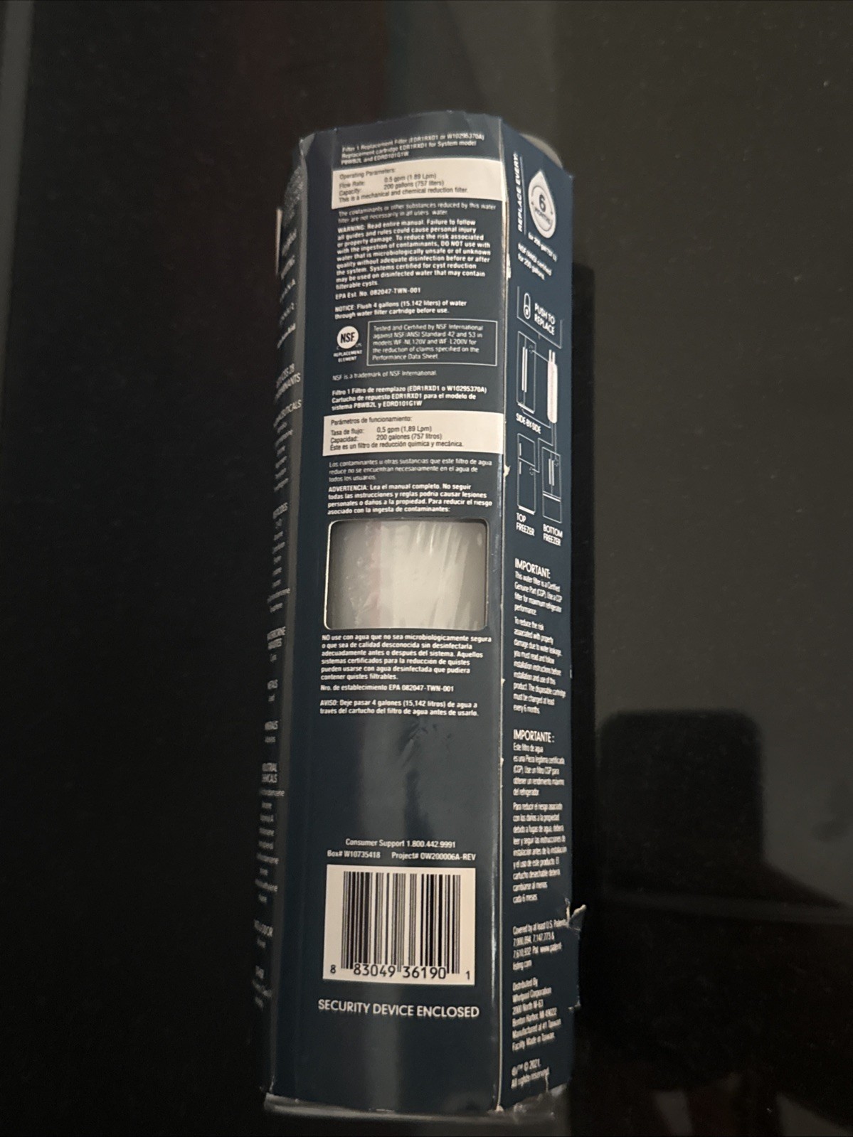 Genuine OEM Whirlpool EveryDrop 1 Water Filter EDR1RXD1 New gallery