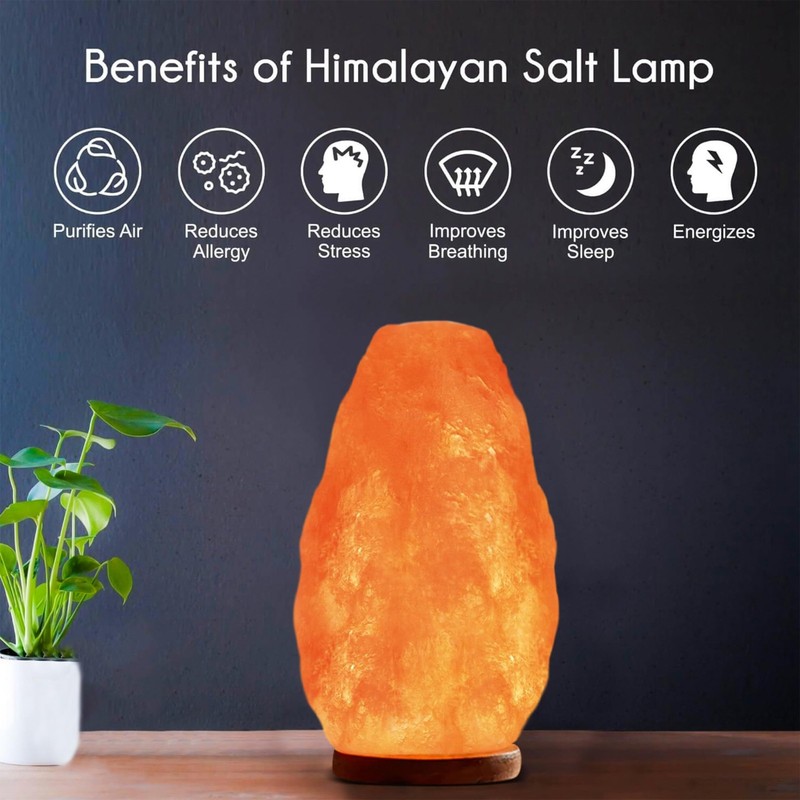 Himalayan Glow Salt Lamp with Touch Dimmer Switch 5-7 lbs gallery