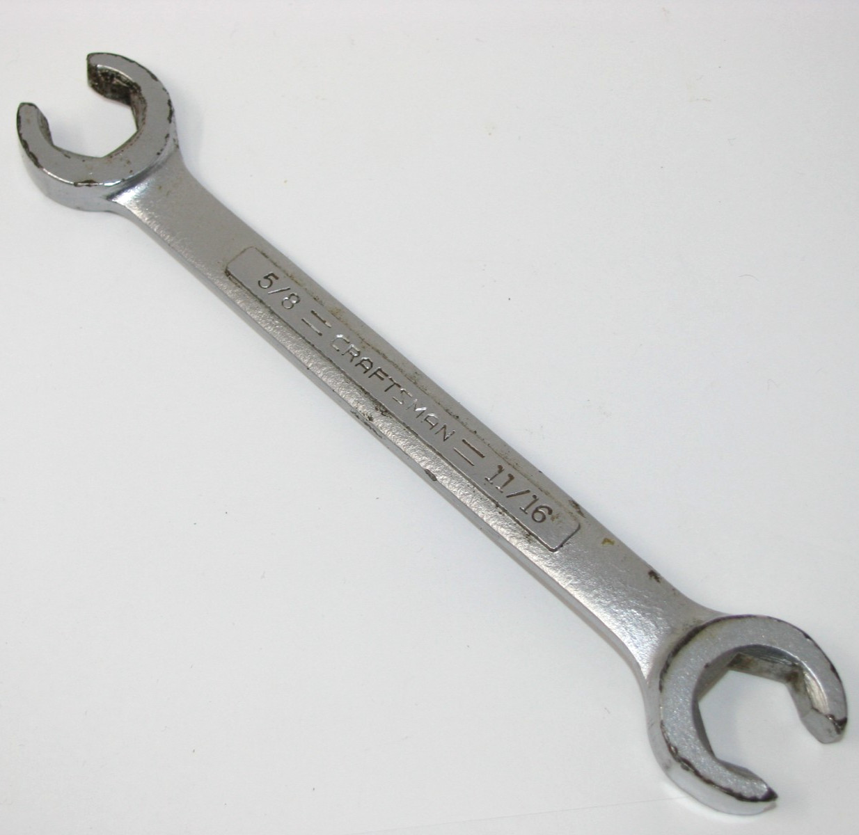 Craftsman 5/8" x 11/16" Open End Flare Nut Wrench 44173 - Marked -V- 1970's gallery
