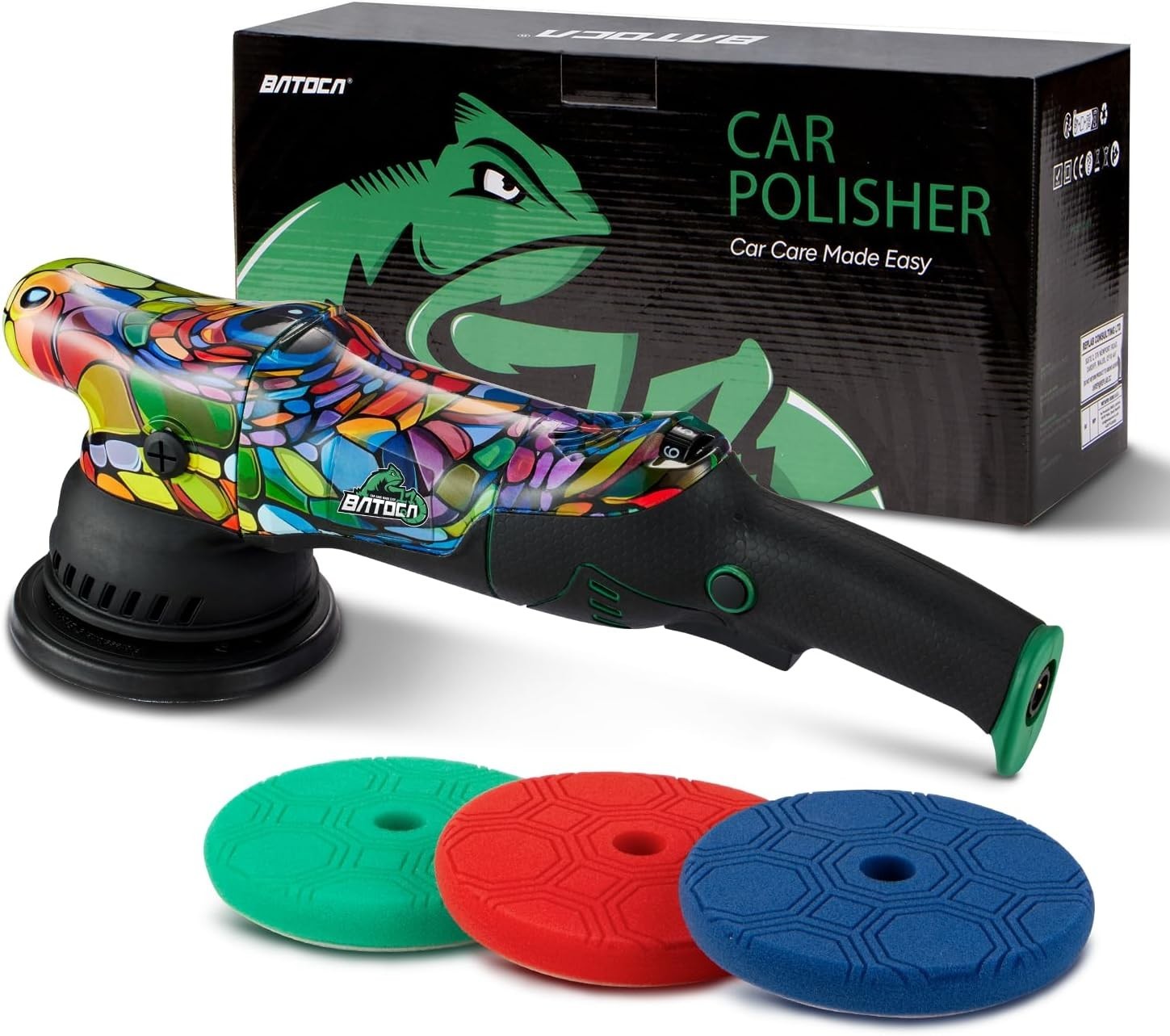 P1 Car Buffer Polisher, 1000W High-Torque - 5-Inch 15Mm Long-Throw Dual Action O gallery