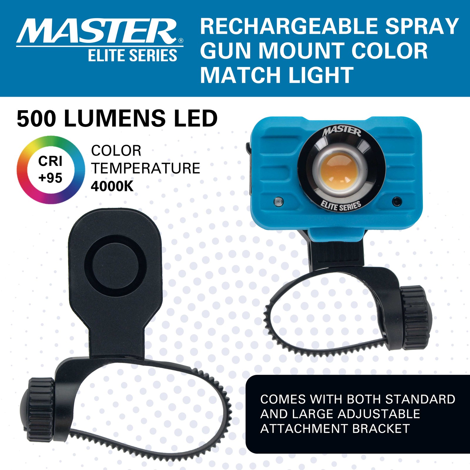 Rechargeable Spray Gun Mount Color Match Light, 500 Lumen LED, Natural Sunlight gallery