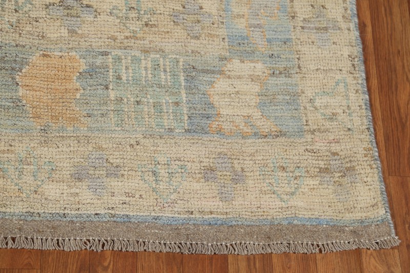 Vegetable Dye Turkish Authentic Oushak Rug Hand-Knotted 5x8 ft Blue gallery