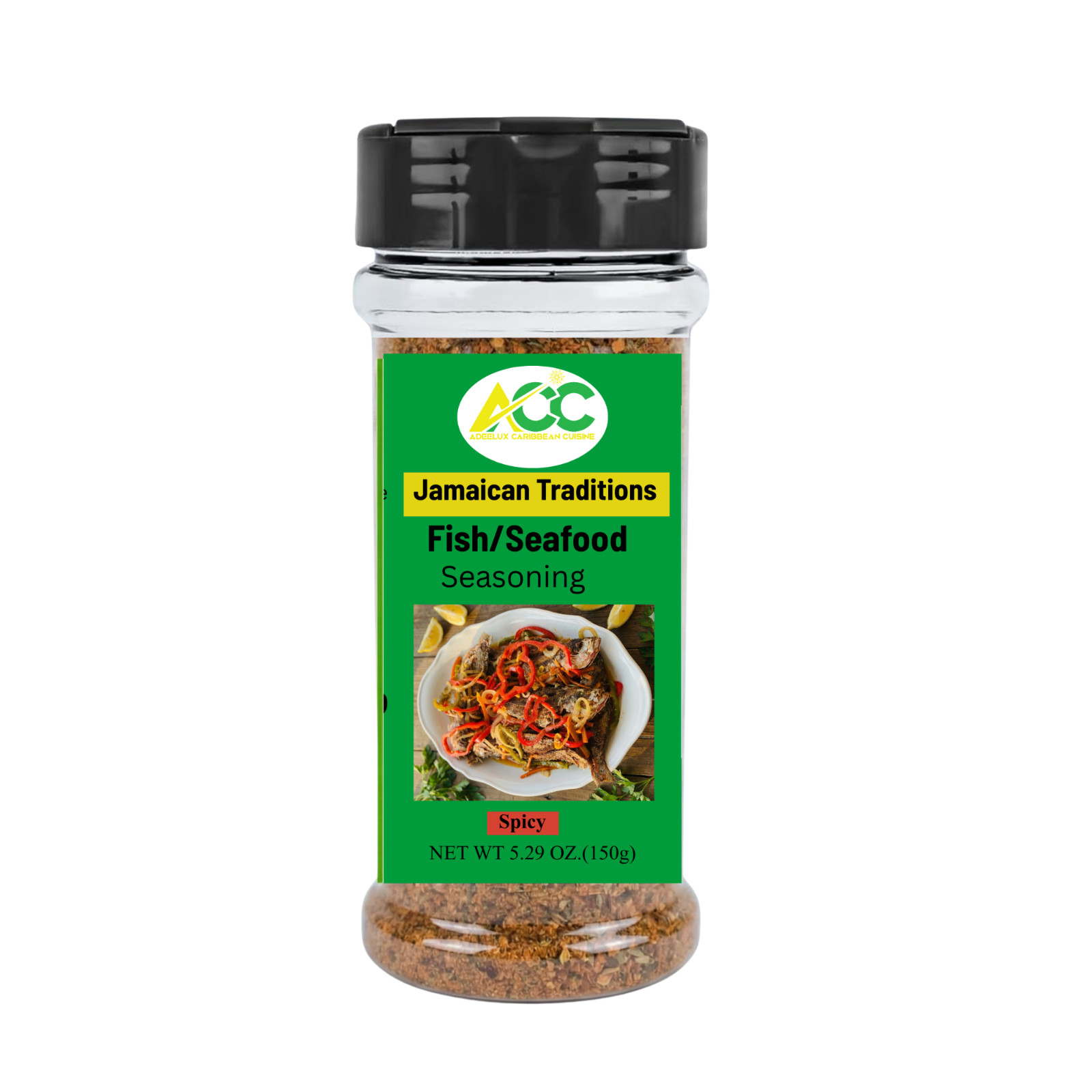Jamaican Traditions Fish & Seafood Seasoning Spicy 5.29 oz | Hot Caribbean Spice gallery