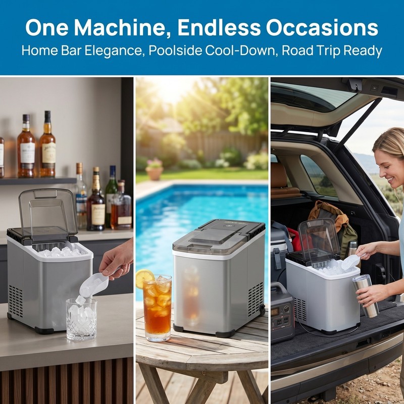 Nugget Ice Maker Alternative Countertop Nugget Ice Machine Self-Cleaning 44lb/24 gallery
