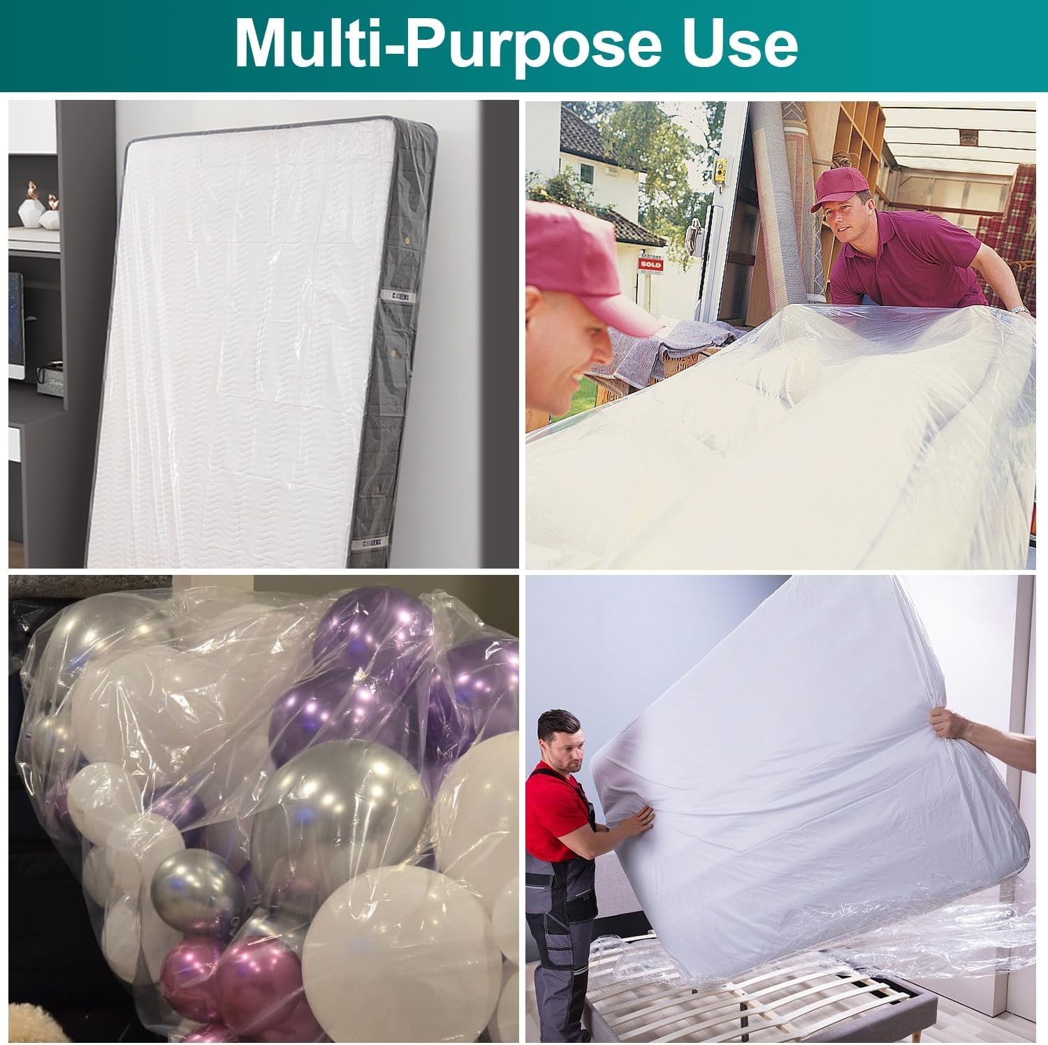 Mattress Bag for Moving Storage Plastic Mattress Protector Cover Twin and Full gallery