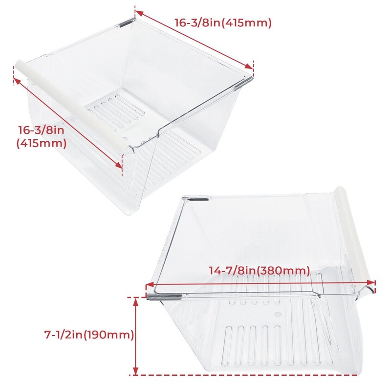Refrigerator Clear Crisper Drawer Polystyrene For Whirlpool WP2188656 PS890591 gallery