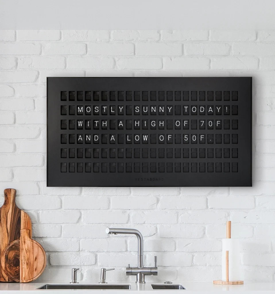 Vestaboard Smart Messaging Display Board - Black gallery