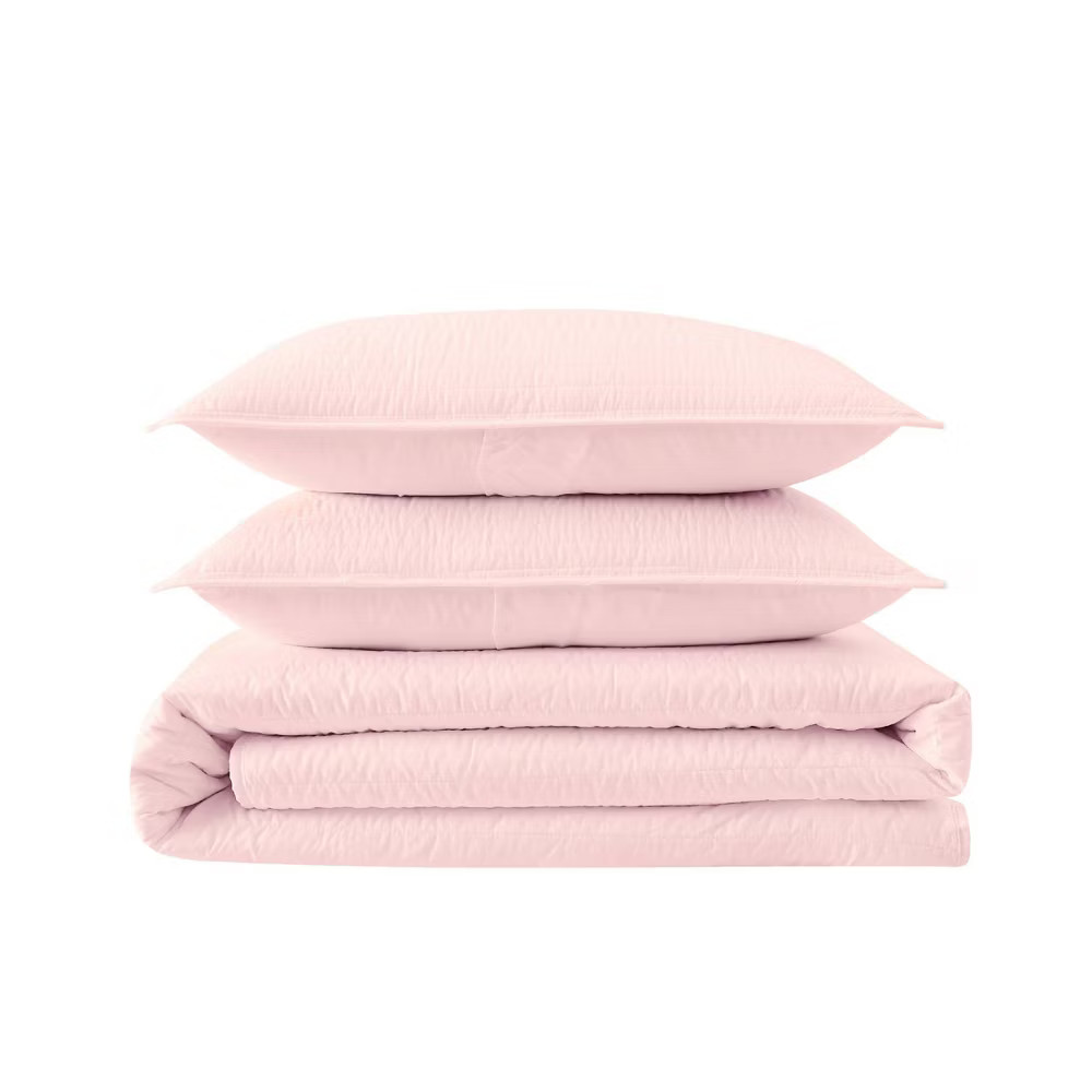 Full/Queen 3pc Antimicrobial Quilt Set Blush - Truly Calm gallery