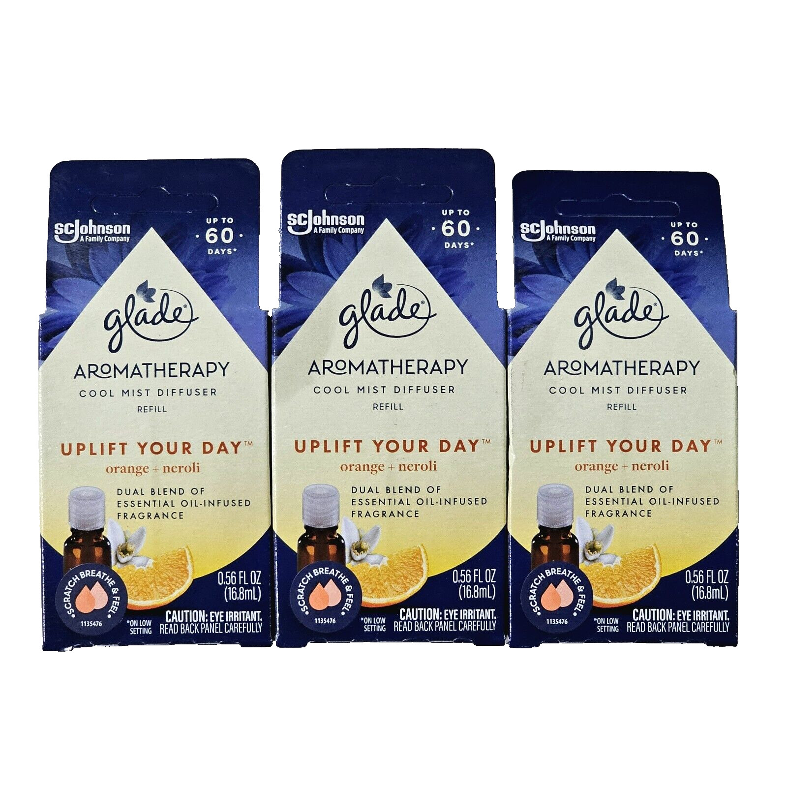 3 Pack Glade Aromatherapy Cool Mist Diffuser Orange Neroli Essential Oil .56oz gallery