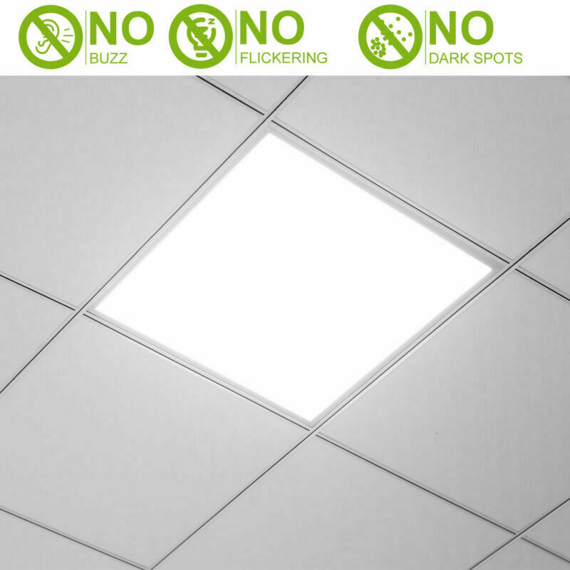 2-100Pack 2x2Ft LED Panel Light Drop Ceiling Flat Recessed Troffer Fixture 5000K gallery