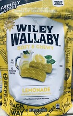 Wiley Wallaby Soft & Chewy LEMONADE Flavor Licorice 24 Oz FAMILY SIZE Bag