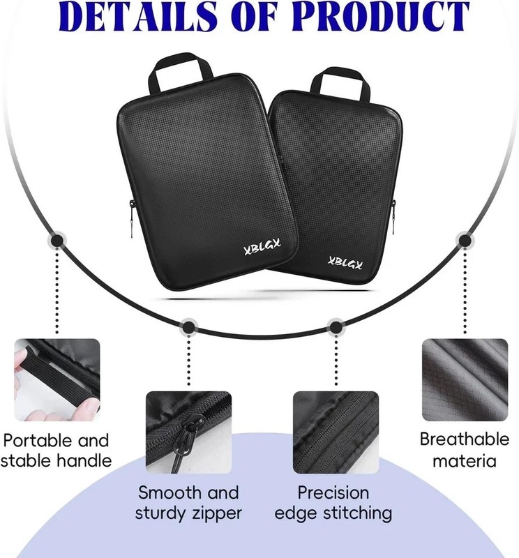 6-Piece Travel Compression Packing Cubes Set Luggage Organizer Bags for Carry-On gallery