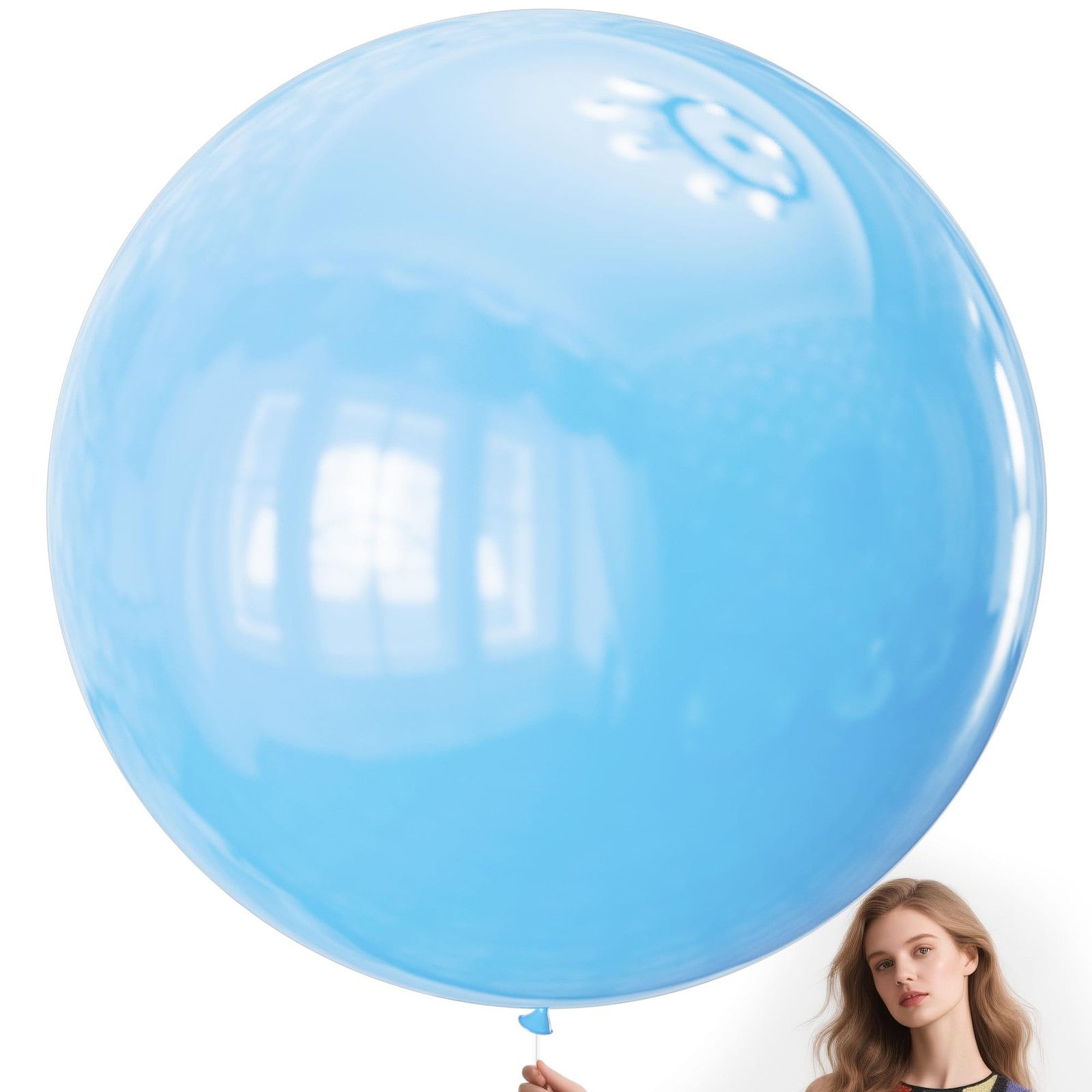Light Blue Balloons 9pcs 36 Inch Extra Large Big Jumbo Giant Baby Sky Aqua Bl... gallery