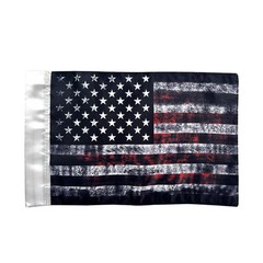 Motorcycle Flag 6×9,Antique American 6″ x 9″, usa flag black