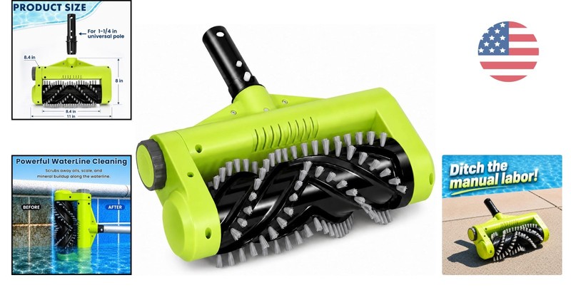 Cordless Electric Pool Brush Head - Waterproof Motorized Scrubber for Any Pool gallery