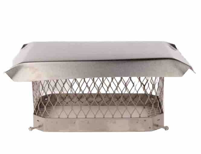 Master Flow 9 in. x 13 in. Galvanized Steel Fixed Chimney Cap in Silver gallery