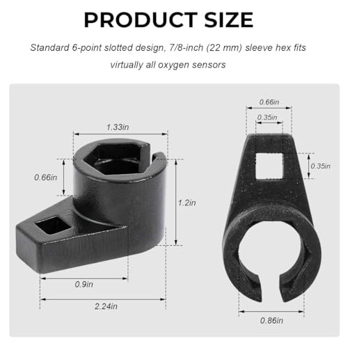 Offset Oxygen Sensor Socket, 3/8-Inch Drive by 7/8-Inch 22 mm O2 Sensor gallery