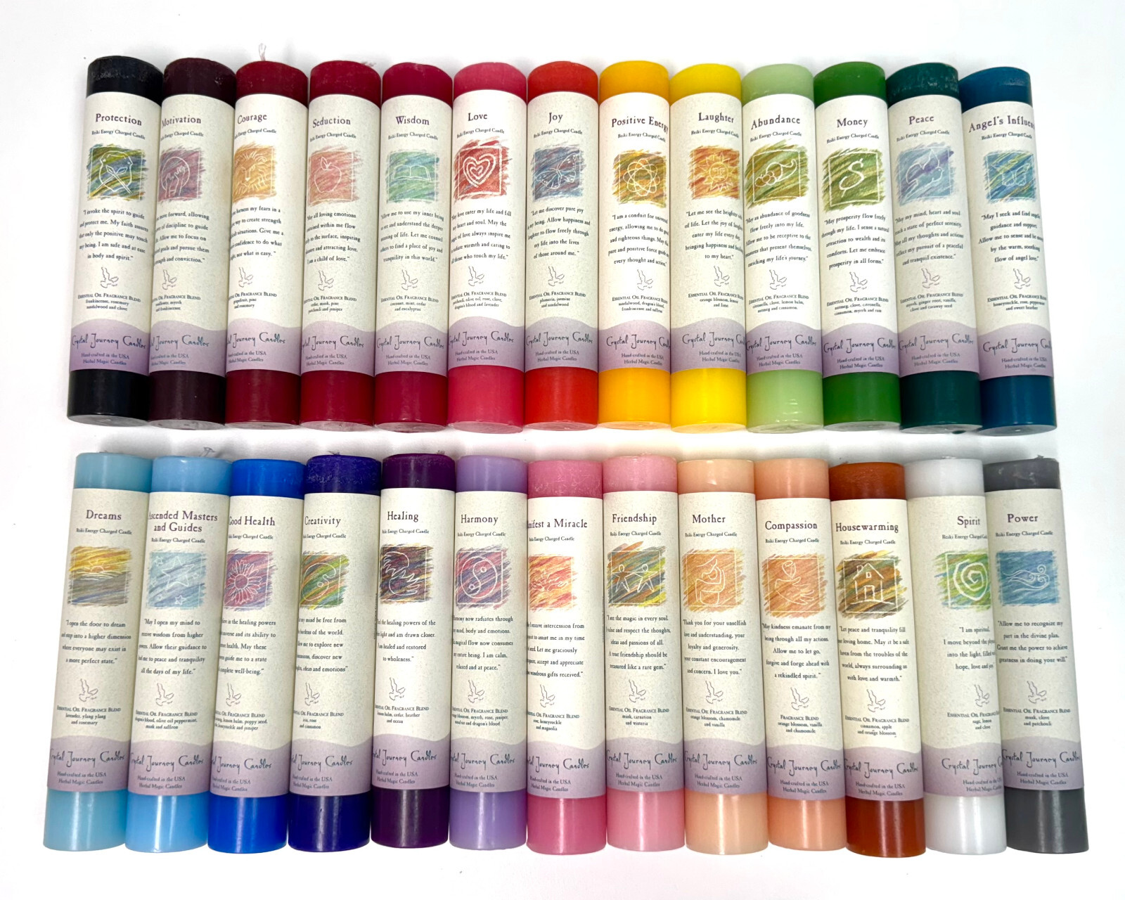 Crystal Journey Herbal Magic Pillar Candles: Reiki Charged 7" Candles gallery
