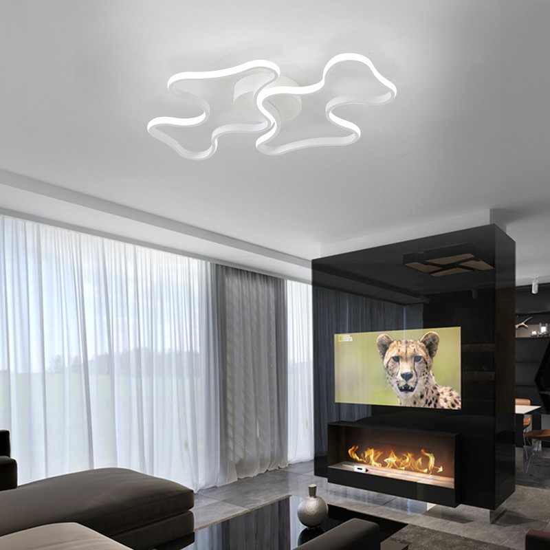 Ceiling Light Modern Cloud Style Flush Mounted LED Lamp for Indoor Decoration US gallery