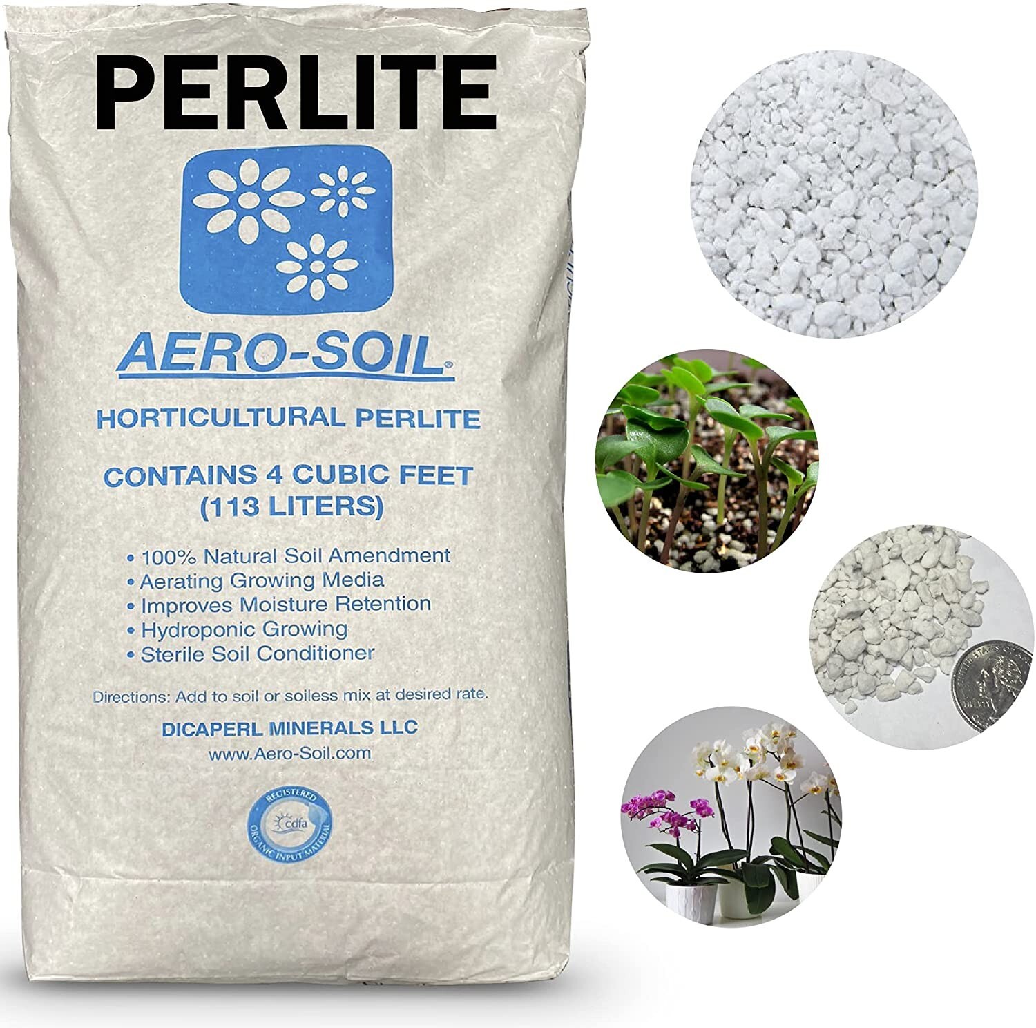 AeroSoil Perlite Horticultural Soil Additive – Seed Starter - Coarse 4 CF gallery