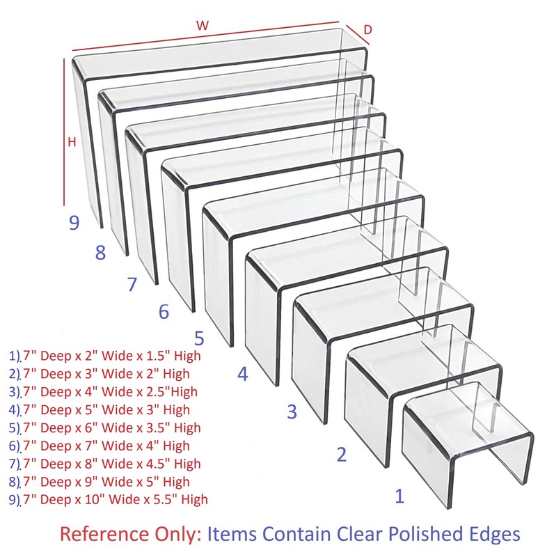 T'z Tagz New Clear Acrylic Risers Showcase Display Stands Collectable Organizers gallery