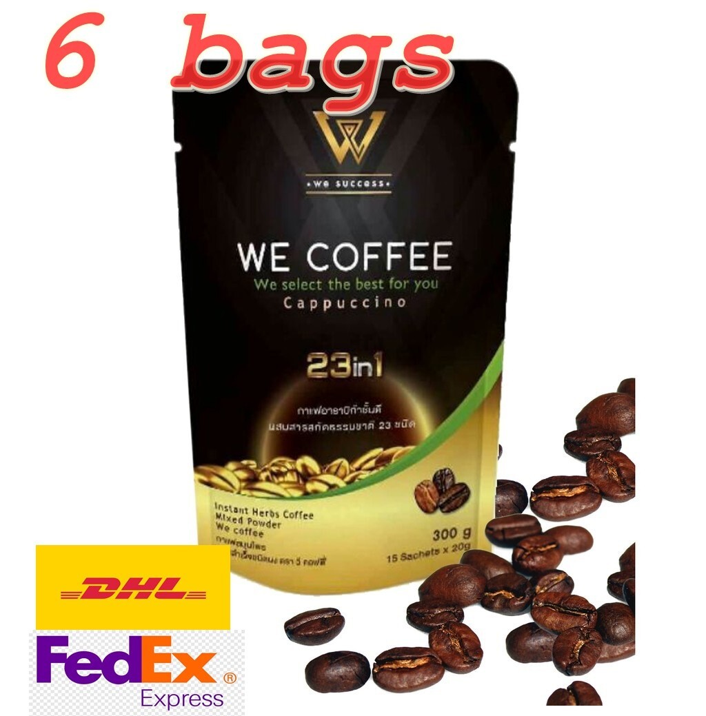 6X We Coffee Instant Coffee Mixed Powder Herbs 23 in 1 Sugar Free No Trans Fat gallery