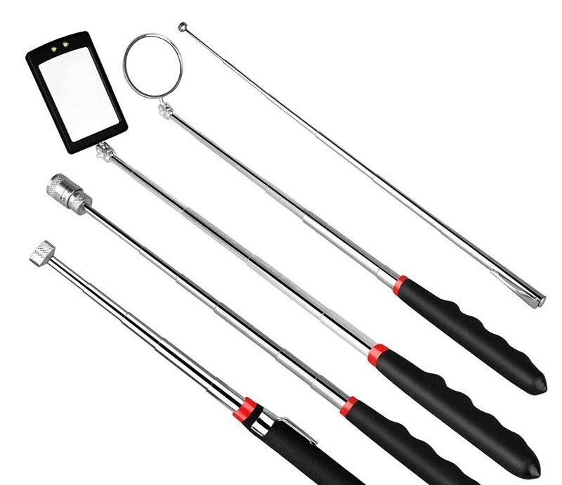 5 Pack Telescoping Magnetic Tool Inspection Mirror Stick for Mechanic gallery