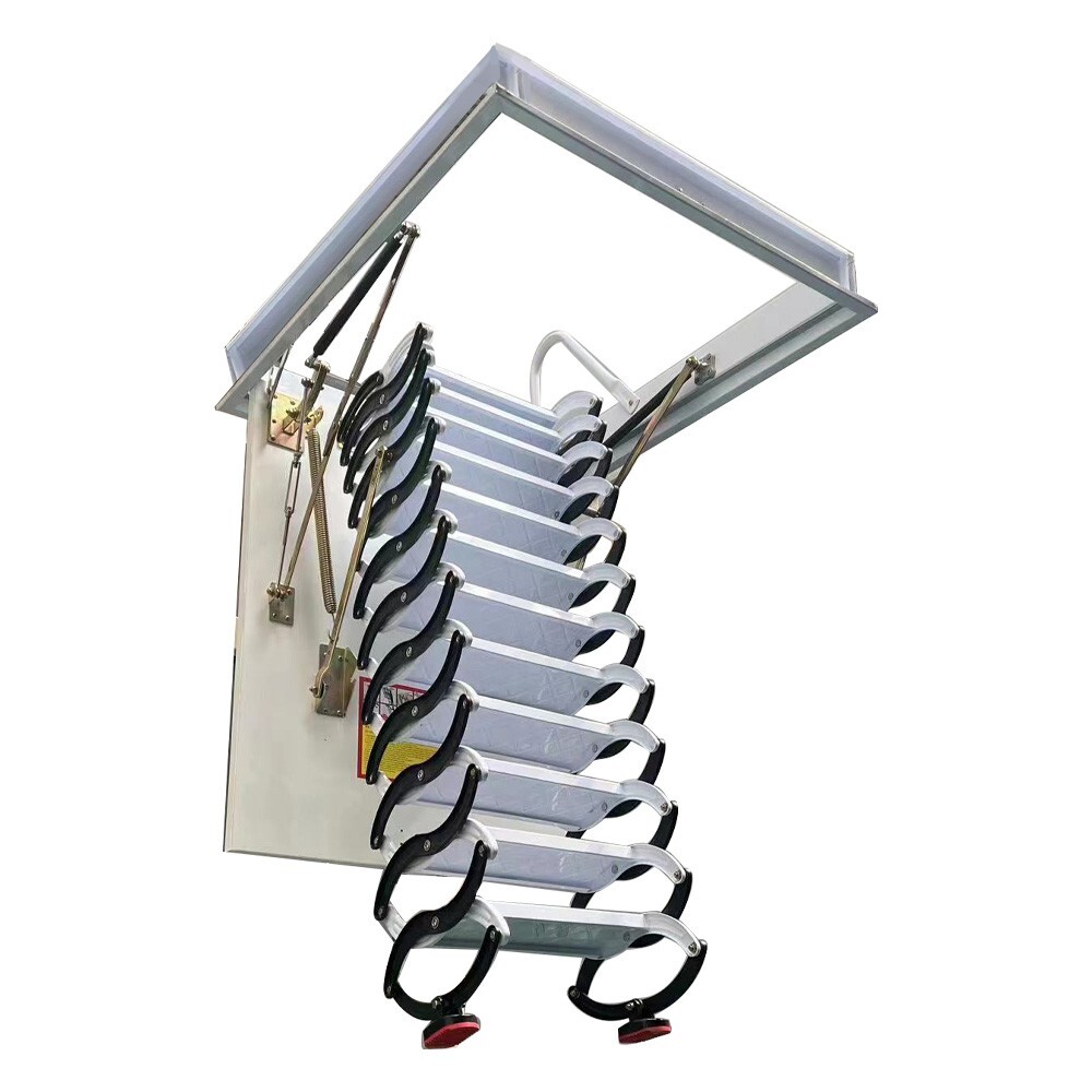 Attic Ladder Attic Pull Down Ceiling Ladder Access Stairs Carbon Steel Folding gallery