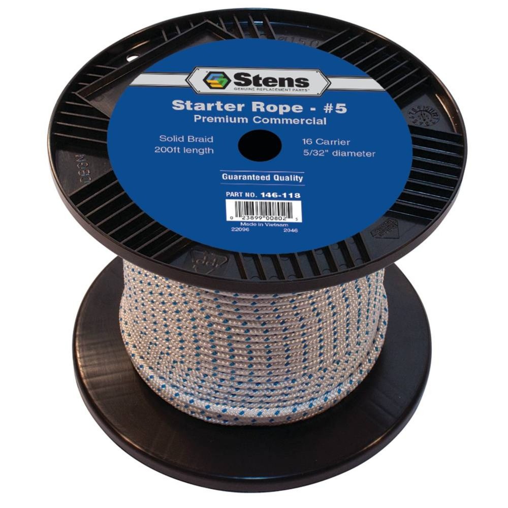 New 200' Solid Braid Starter Rope 146-118 for #5 Solid Braid