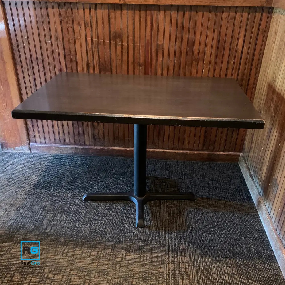 (19) 44 1/4" x 27" Rectangular Booth Table with T-Style Pedestal Base