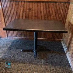 (19) 44 1/4″ x 27″ Rectangular Booth Table with T-Style Pedestal Base