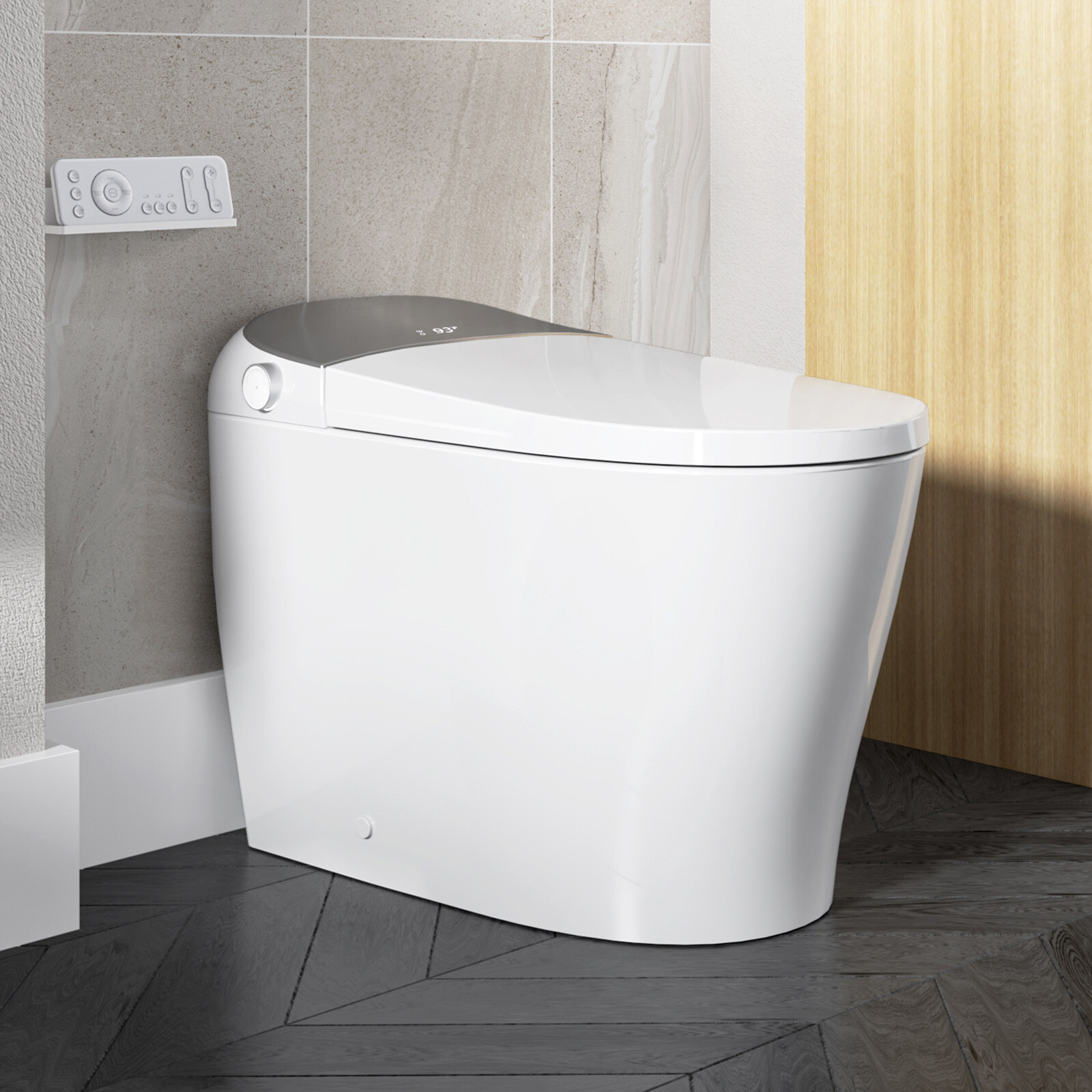 Smart Toilet with Powerful Flush Auto Open/Close Lid Warm Water Auto-flush gallery