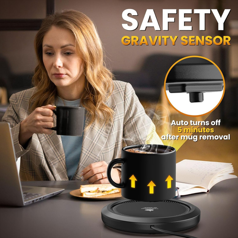 Fast Heating Mug Warmer - 4 Temp Settings & 1-12H Timer, Coffee Cup Warmer Plate gallery