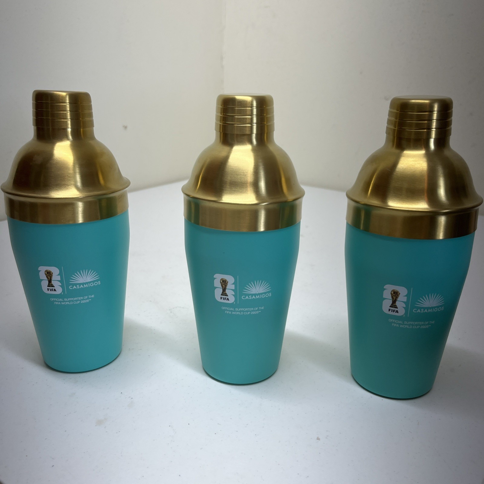 1 Limited Edition Casamigos FIFA World Cup 2026 Cocktail Shaker Teal and Gold gallery