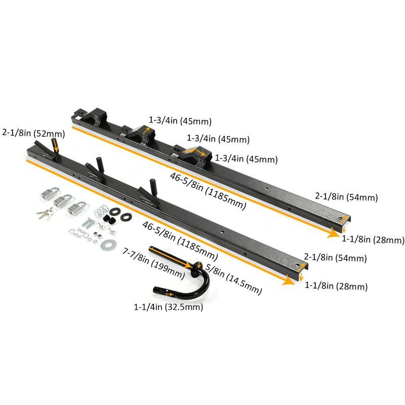 3-Place Weeder Edge Trimmer Rack Holder for open Landscape Trailer Lockable gallery