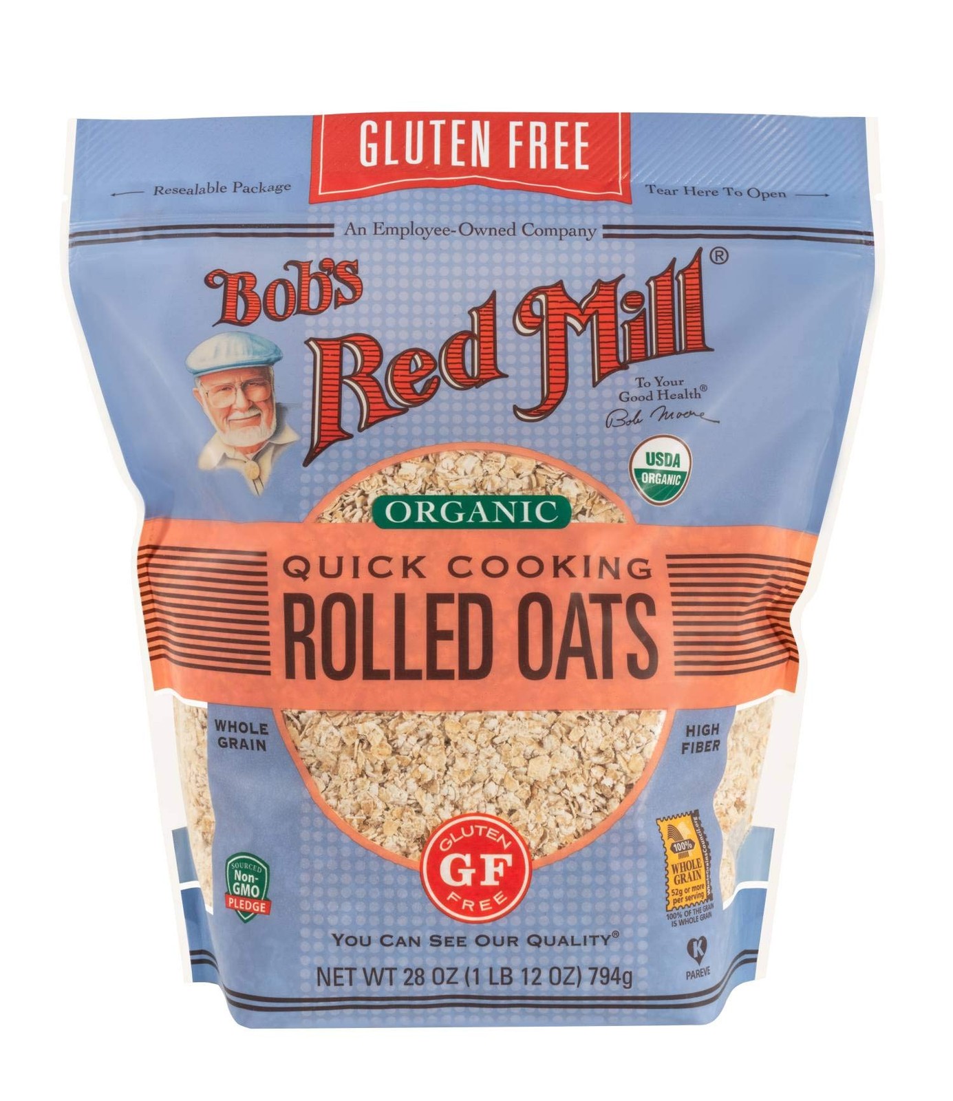 Gluten Free Organic Quick Cooking Rolled Oats, 28oz (Pack of 1) - Non GMO, Wh... gallery