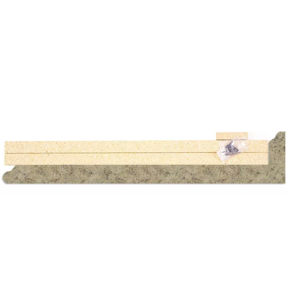 Laminate Endcap Kit for Countertop with Integrated Backsplash in Golden Juparana gallery