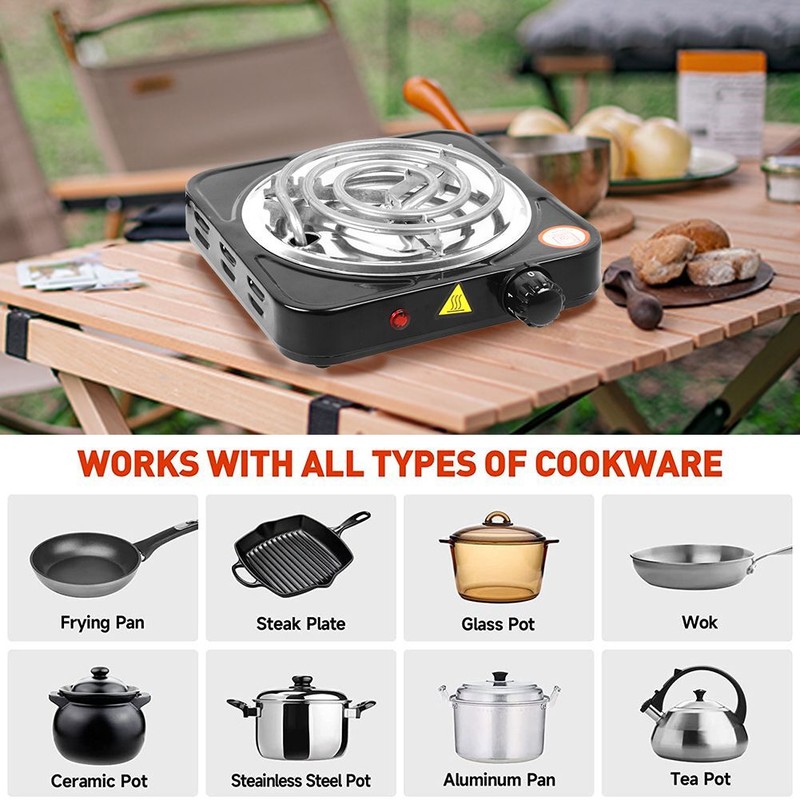 2000W Portable Electric Single Double Burner Hot Plate Cooktop Countertop Stove gallery