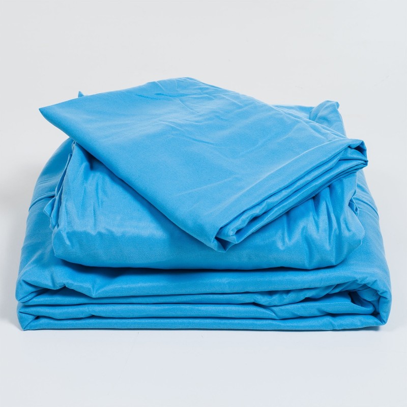 Lavish Home Brushed Microfiber Sheet Set 3 pcs Twin Extra Long Blue gallery