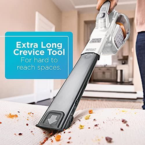 BLACK+DECKER Dustbuster Handheld Vacuum, Cordless, AdvancedClean+, White (HHVK32 gallery