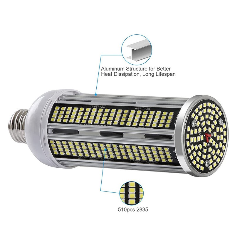 600W Equivalent LED Corn Light Bulb 60W 7000Lumen 5000K Cool Daylight White E26 gallery