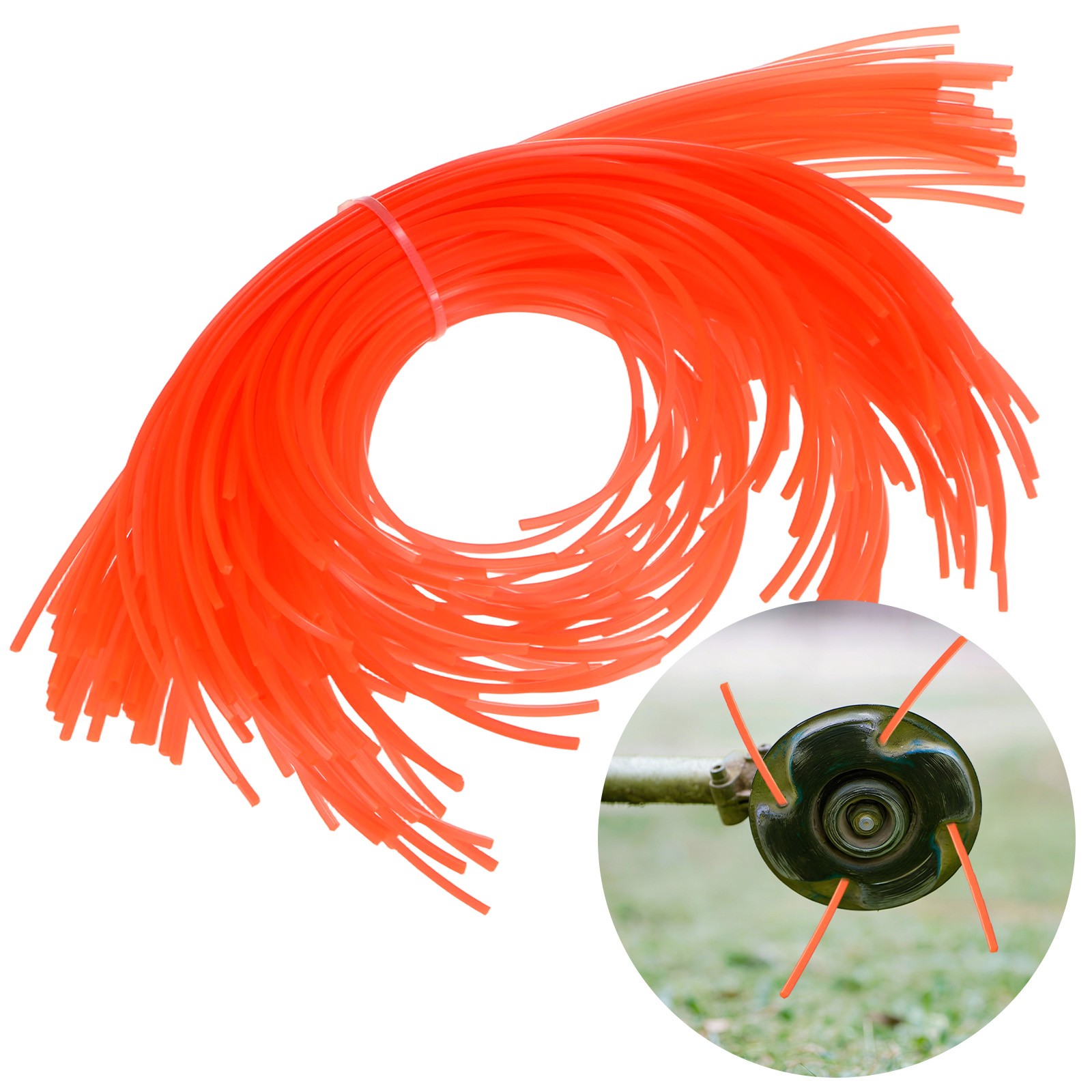 150Pcs 30x0.24cm Pre-Cut Trimmer Line Replacement String, Square Nylon Line Red gallery